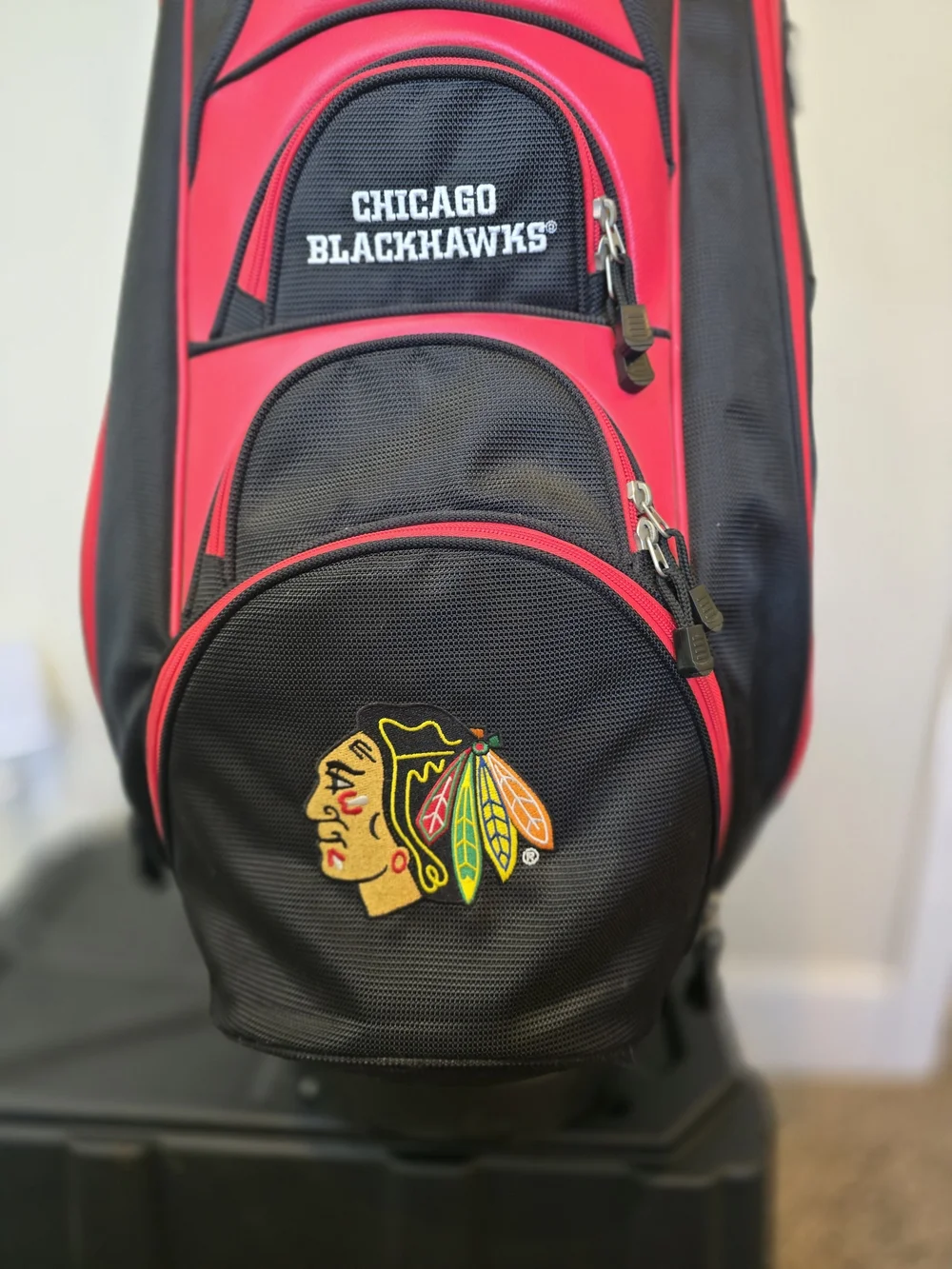 Chicago Blackhawks Official NHL Victory Golf Cart Bag